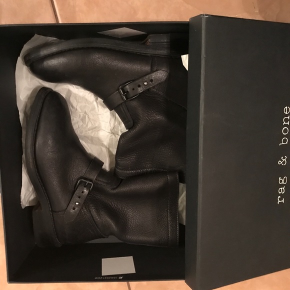Rag & Bone Leather Moto Boots - Picture 3 of 6